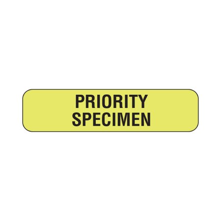 Picture of Pre-Printed Label Laboratory Use Chartreuse Vac Priority Specimen Black Lab / Specimen 5/16 X 1-1/4 InchUPCR-1071
