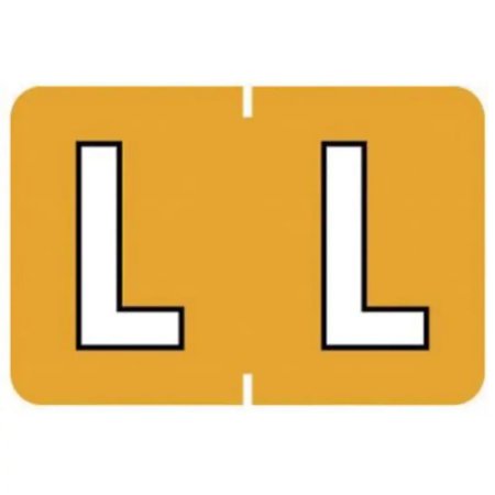 Picture of Pre-Printed Label Barkley® Chart Tab Yellow Laminated L L White Alpha Series 20 X 1-1/2 Inch901-34129