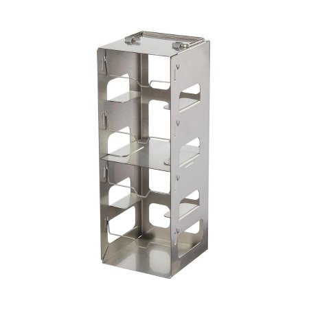 Picture of Cryo Storage Box Freezer Rack Nalgene™ 3-1/4 X 3-3/8 X 8-3/4 Inch Metallic Stainless Steel 4 Shelf CapacityDS5035-0004