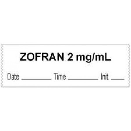 Picture of Drug Label PDC® Anesthesia Label Zofran 2mg/mL Date_Time_Int White 1/2 X 1 Inch59727047