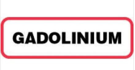 Picture of Drug Label PDC® Anesthesia Label Gadolinium Red / White 3/8 X 1-1/4 Inch59700649