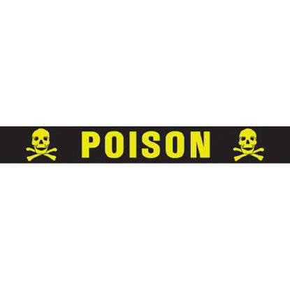 Picture of Pre-Printed Label Warning Label Chartreuse Paper Poison Yellow Caution 1/2 X 1 InchWTP-412