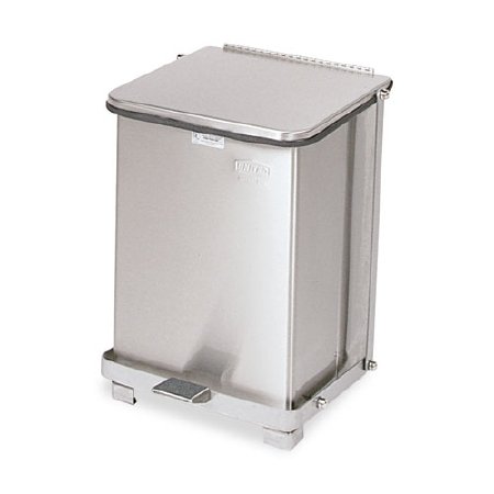 Picture of Trash Can Rubbermaid® Defenders® 7 gal. Square Silver Stainless Steel Step OnRCPST7SSPL