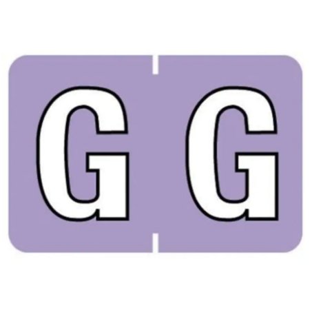 Picture of Pre-Printed Label Barkley® Chart Tab Lavender Laminated G G White Alpha Series 16 X 1-1/2 Inch901-34124Q