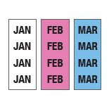 Picture of Pre-Printed Label Key Surgical® Multipurpose Label Light Blue / Pink / White Tape Month Patterned 1/4 InchT-901-01