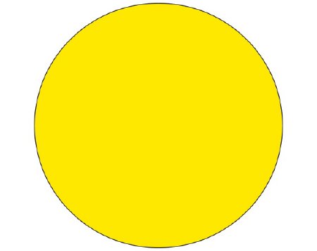 Picture of Blank Label Shamrock Label Dot Yellow Litho Paper 3/4 DiameterSDL-75R-2