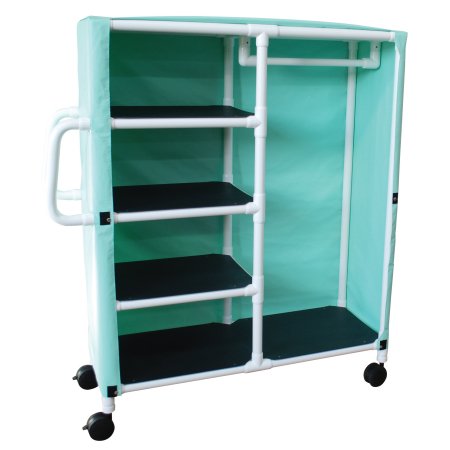 Picture of Linen / Specialty Cart with Cover 4 Shelves 75 lbs. per Shelf Weight Capacity PVC 4 Inch Twin Casters380-C-C
