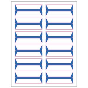 Picture of Blank Label Tape Multipurpose Label Azure Blue 3/4 X 3-1/2 Inch49401
