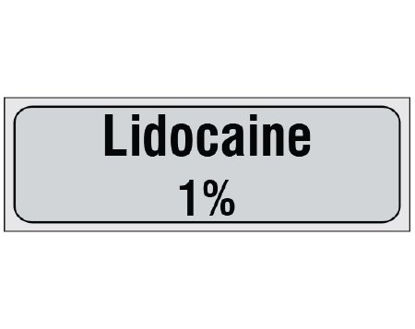 Picture of Drug Label Shamrock Anesthesia Label Lidocaine / 1% Gray 1/2 X 1 InchSA-3003-PRE