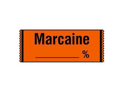 Picture of Drug Label Shamrock Anesthesia Label MARCAINE / _____ % Copper 1/2 X 1 InchSA-38