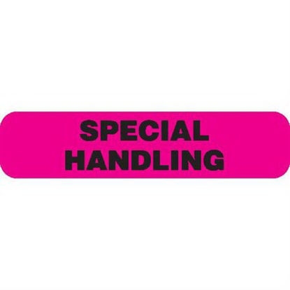 Picture of Pre-Printed Label Laboratory Use Flourescent Pink Paper Special Handling Black Lab / Specimen 3/4 X 1-3/5 Inch6451