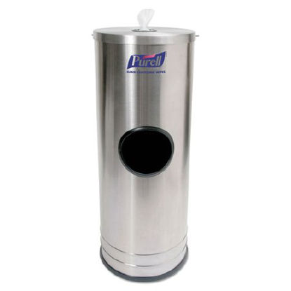 Picture of Wipe Dispenser Purell® Silver Stainless Steel Center Pull 800 Count Floor45KE73
