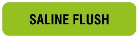 Picture of Drug Label UAL™ Anesthesia Label Saline Flush Green 5/16 X 1-1/4 InchULIV110