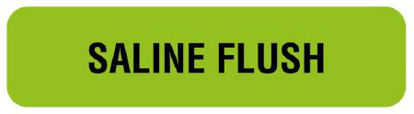Picture of Drug Label UAL™ Anesthesia Label Saline Flush Green 5/16 X 1-1/4 InchULIV110