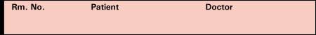 Picture of Pre-Printed Label Timemed Communication Fill In Pink Paper Room no. Patient_Doctor_ Black Patient Information 1/2 X 1 InchN-5-4