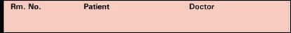 Picture of Pre-Printed Label Timemed Communication Fill In Pink Paper Room no. Patient_Doctor_ Black Patient Information 1/2 X 1 InchN-5-4
