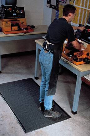 Picture of Anti-Fatigue Floor Mat Endurable 3 X 5 Foot Black Dual Density PVC Sponge19003181C