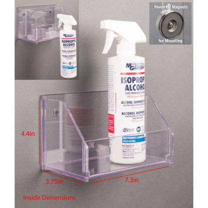 Picture of Spray Bottle Holder Clear PETG Manual 1 Spray Bottle Magnet MountSPRAYBTL-M