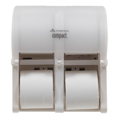 Picture of Toilet Tissue Dispenser Compact® Translucent White Plastic Manual 4 Rolls Wall Mount56747A