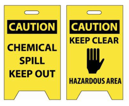 Picture of Floor Sign Caution CAUTION Chemical Spill17-982-3C