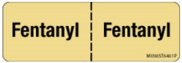 Picture of Drug Label Barkley® Anesthesia Label Fentanyl Blue 1/2 X 1-1/2 InchANN