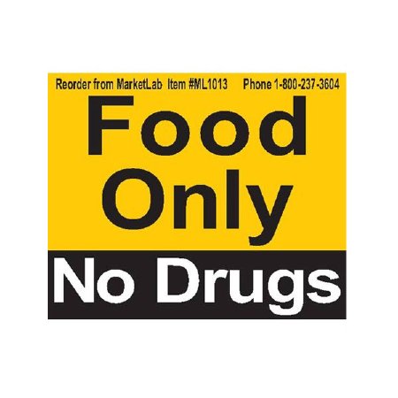 Picture of Magnetic Sign Instructional Sign Food Only No Drugs1013