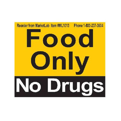 Picture of Magnetic Sign Instructional Sign Food Only No Drugs1013