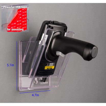 Picture of Barcode Scanner Holder Clear PETG Manual 1 Scanner VHB Tape MountSCANNER-T