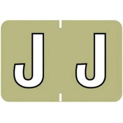 Picture of Pre-Printed Label Barkley® Chart Tab Green Laminated J J White Alpha Series 19 X 1-1/2 Inch901-34127