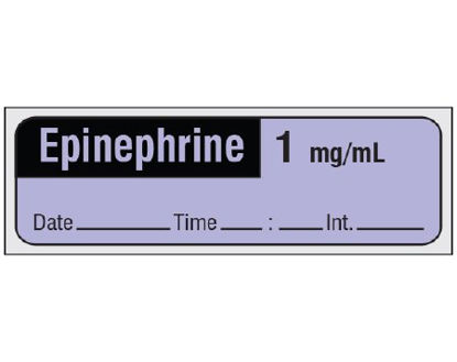 Picture of Drug Label Shamrock Anesthesia Label Epinephrine Purple 1/2 X 1 InchSA-2807-DTI-PRE