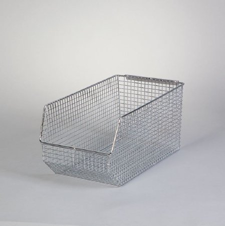 Picture of Storage Bin Stack & Hang Nickel Chrome Finish Wire Mesh 6-3/4 X 7 X 14 Inch18928