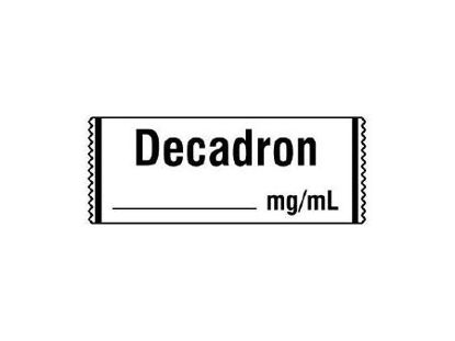 Picture of Drug Label UAL™ Anesthesia Label Decadron_mg/mL White 1/2 X 1 InchSA-326