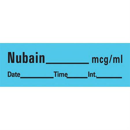Picture of Drug Label UAL™ Anesthesia Label Nubain_mcg/mL Date_Time_int_ Blue19313