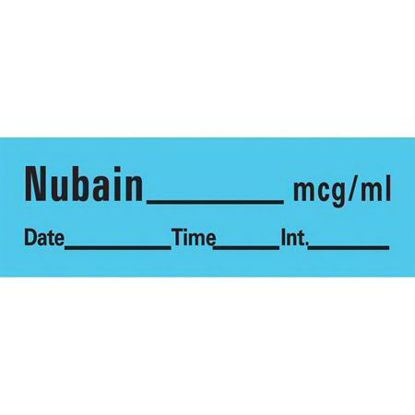 Picture of Drug Label UAL™ Anesthesia Label Nubain_mcg/mL Date_Time_int_ Blue19313