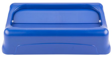 Picture of Trash Can Lid Slim Jim® 5 X 11-1/2 X 20-1/2 Inch, Blue, Plastic, Rectangular, SwingFG267360BLUE