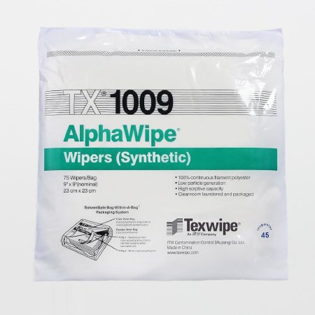 Picture of Cleanroom Wipe AlphaWipe® White NonSterile Polyester 9 X 9 Inch DisposableTX1009B
