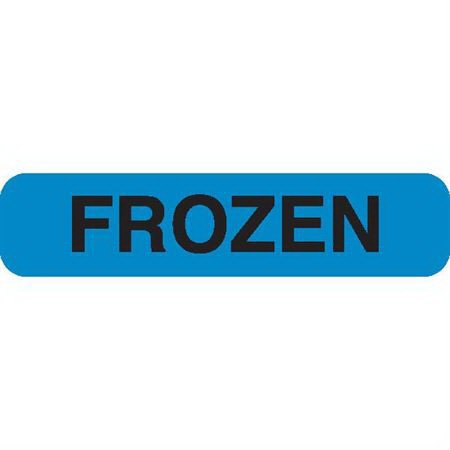 Picture of Pre-Printed Label Laboratory Use Blue Paper FROZEN Black Temperature Control 37-100 X 11-31/50 Inch6755