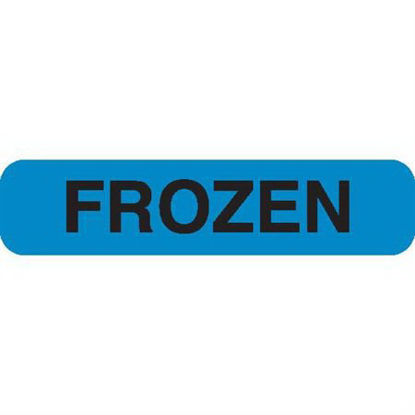 Picture of Pre-Printed Label Laboratory Use Blue Paper FROZEN Black Temperature Control 37-100 X 11-31/50 Inch6755