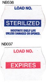 Picture of Pre-Printed Label Barkley® Communication Fill In Blue / White Sterilized Load No. Blue Sterilization LabelNB538