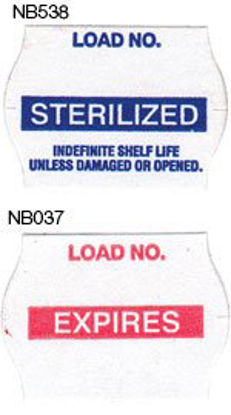 Picture of Pre-Printed Label Barkley® Communication Fill In Blue / White Sterilized Load No. Blue Sterilization LabelNB538