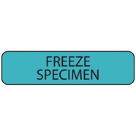 Picture of Pre-Printed Label MedVision® Laboratory Use Blue Paper FREEZE SPECIMEN Black Temperature Control 5/16 X 1-1/4 InchMV01SB0949
