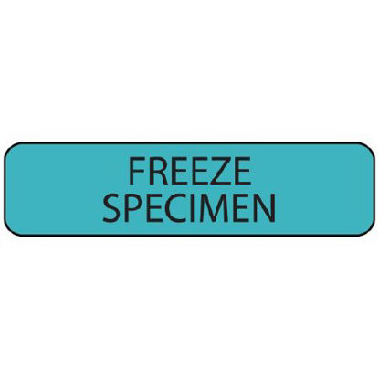 Picture of Pre-Printed Label MedVision® Laboratory Use Blue Paper FREEZE SPECIMEN Black Temperature Control 5/16 X 1-1/4 InchMV01SB0949