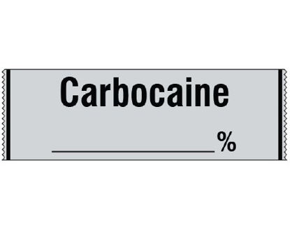 Picture of Drug Label Shamrock Anesthesia Label Carbocaine____% Gray 1/2 X 1 InchSA-307