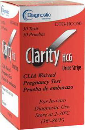 Picture of Rapid Test Kit Clarity® Fertility Test hCG Pregnancy Test Serum / Urine Sample 25 TestsDTG-HCG25