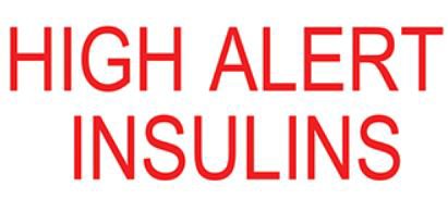 Picture of Pre-Printed Label HCL® Advisory Label Orange / White Paper High Alert Insulins Orange Alert Label 1 X 1-3/4 Inch2090