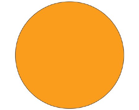 Picture of Blank Label Shamrock Label Dot Orange Litho Paper 3/4 DiameterSDL-75R-28