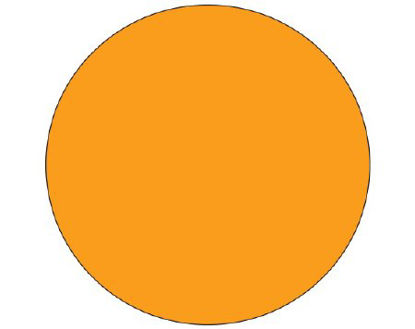 Picture of Blank Label Shamrock Label Dot Orange Litho Paper 3/4 DiameterSDL-75R-28