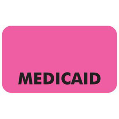 Picture of Pre-Printed Label Advisory Label Pink Paper Medicade Black 7/8 X 1-1/2 InchMAP5240