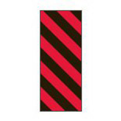 Picture of Pre-Printed Label Key Surgical® Multipurpose Label Black / Red Tape Stripes Patterned 1/4 InchT-320-0904