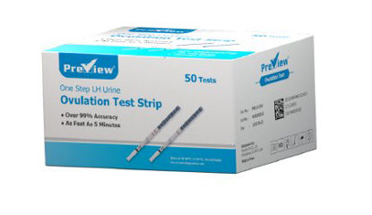 Picture of Rapid Test Kit Preview® Fertility Test / Home Test Device LH Ovulation Predictor Urine Sample 50 TestsPER-LH50S